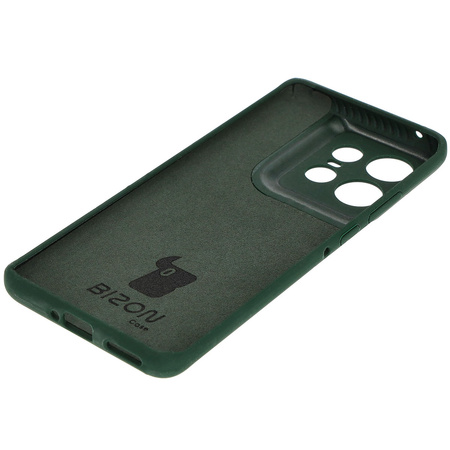 Silikonowe etui Bizon Soft Case do Motorola Edge 50 Pro, ciemnozielone