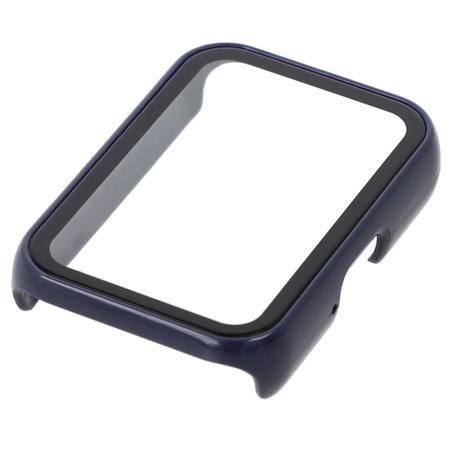 Etui Bizon Case+Glass Watch do Galaxy Fit 3, niebieskie