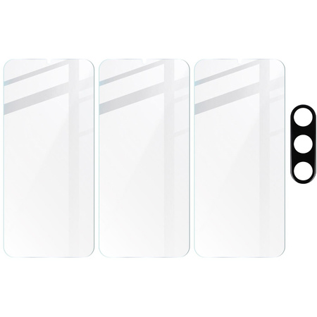 3x Szkło + szybka na aparat BIZON Clear Pack do Galaxy A24