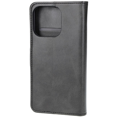 Etui z klapką Bizon Case Pocket do iPhone 16 Pro, czarne