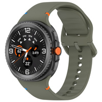 Silikonowy pasek Bizon Strap Watch Silicone G do Galaxy Watch 8 40 mm / 44 mm / 8 Classic 46 mm, ciemnozielony