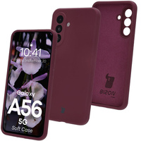 Silikonowe etui Bizon Soft Case do Galaxy A56 5G, ciemnofioletowe