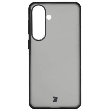 Etui Bizon Case Angelo do Galaxy S26 Plus, przydymione z czarną ramką