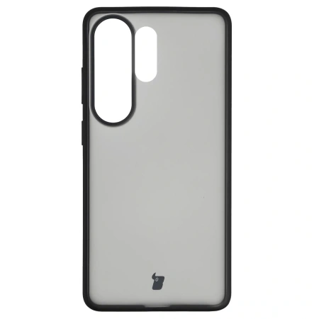 Etui Bizon Case Angelo do Galaxy S26 Ultra, przydymione z czarną ramką