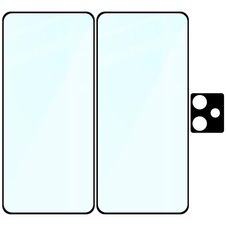 2x Szkło + szybka na aparat Bizon Edge 2 Pack do Realme GT 7 / 7T