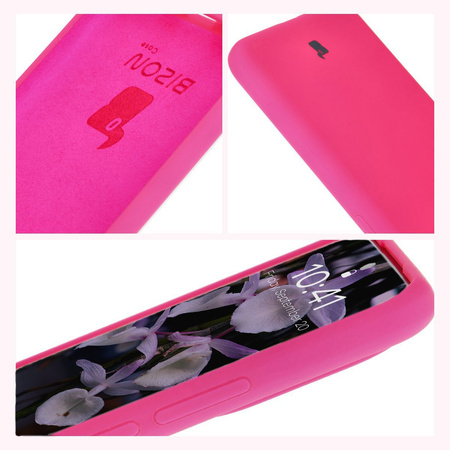 Silikonowe etui Bizon Soft Case do Honor 200, neonowo-różowe
