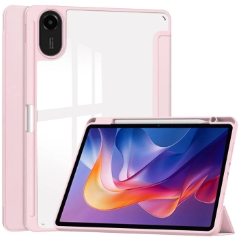 Etui z klapką Bizon Case Tab Clear Matt do Xiaomi Redmi Pad 2, różowe