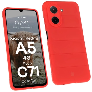 Pancerne etui Bizon Case Tur do Xiaomi Redmi A5 4G / POCO C71 4G, czerwone