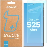 Szkło hartowane Bizon Glass Clear Duo do Galaxy S25 Ultra, 2 sztuki