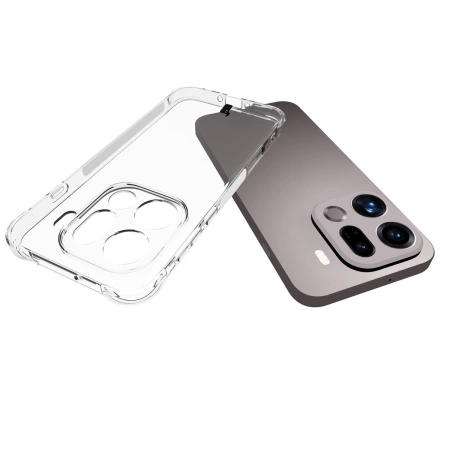 Elastyczne etui Bizon Case Salpa do Oppo Find X9 Pro, przezroczyste