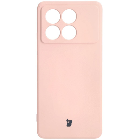 Etui Bizon Case Silicone Sq do Xiaomi Poco X6 Pro, jasnoróżowe