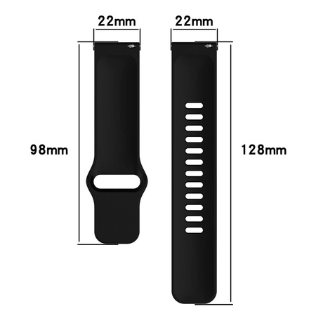 Silikonowy pasek Bizon Strap Watch Silicone do Xiaomi Redmi Watch 5 Lite / 5 Active, czarny