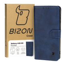 Etui z klapką Bizon Case Pocket do Galaxy A35 5G, granatowe