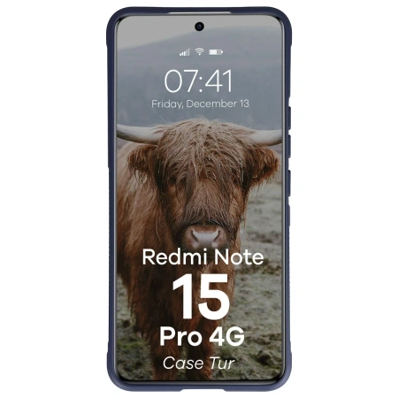 Pancerne etui Bizon Case Tur do Xiaomi Redmi Note 15 Pro 4G, granatowe