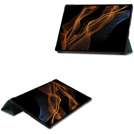 Etui Bizon Case Tab Croc do Samsung Galaxy Tab S8 Ultra, ciemnozielone