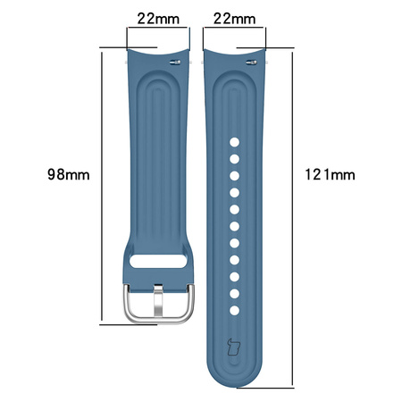 Pasek Bizon Strap Watch Silicone Pro do Xiaomi Watch S1 Pro, ciemnoniebieski