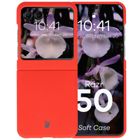 Silikonowe etui Bizon Soft Case do Motorola Razr 50, czerwone