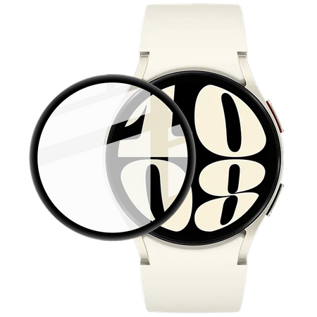 Szkło hybrydowe Bizon Glass Watch Edge Hybrid dla Galaxy Watch 6 40mm, czarne