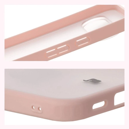 Etui Bizon Case Angelo do Pixel 10 Pro XL, półprzezroczyste z różową ramką