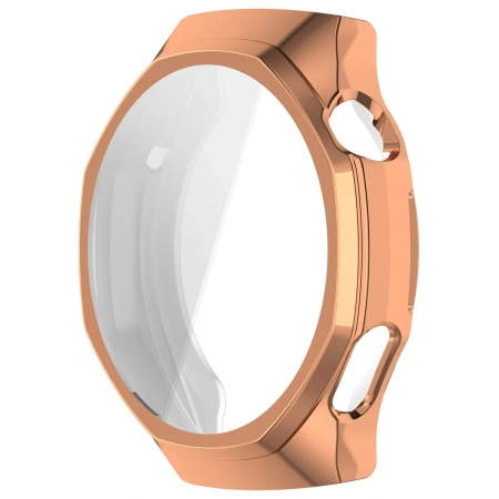 Etui z osłoną ekranu Bizon Case Watch Felipe do Huawei Watch GT6 Pro 46 mm, różowozłote