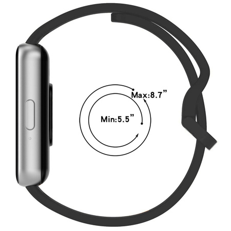 Pasek Bizon Strap Watch Silicone do Galaxy Fit 3, szary