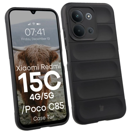 Pancerne etui Bizon Case Tur do Xiaomi Redmi 15C 4G / 5G / POCO C85 4G, czarne