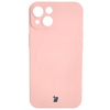 Etui silikonowe z pierścieniem magnetycznym Bizon Case Silicone Magnetic do iPhone 14, jasnoróżowe
