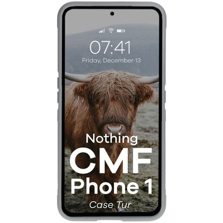 Pancerne etui Bizon Case Tur do Nothing CMF Phone 1, jasnoszare