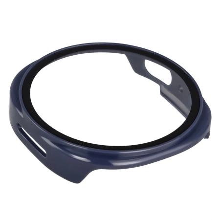 Etui ze szkłem do zegarka Bizon Case Watch Adamo do Samsung Galaxy Watch 8 44 mm, niebieskie