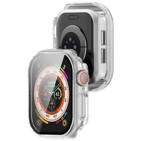Etui ze szkłem do zegarka Bizon Case+Glass Watch do Apple Watch 11 / 10 42mm, przeźroczyste