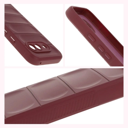 Pancerne etui Bizon Case Tur do Google Pixel 9a, burgundowe