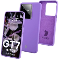 Silikonowe etui Bizon Soft Case do Realme GT 7 / 7T, fioletowe