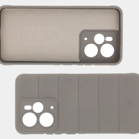 Pancerne etui Bizon Case Tur do Realme 14 5G, jasnoszare