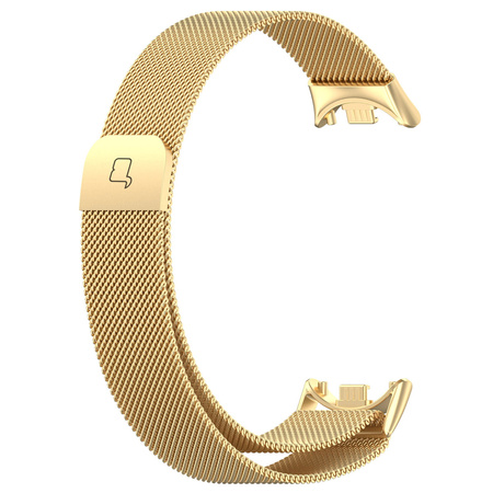 Pasek Bizon Strap Watch Chain do Xiaomi Mi Smart Band 8, złoty