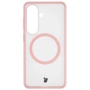 Etui z pierścieniem magnetycznym Bizon Case MatteO do Galaxy S26, przydymione-jasnoróżowe