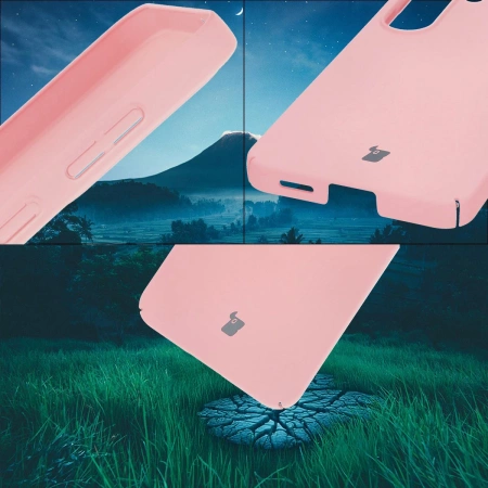 Etui Bizon Case Łupka do Galaxy S25, różowe