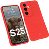 Pancerne etui Bizon Case Tur do Galaxy S25, czerwone