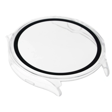 Etui ze szkłem do zegarka Bizon Case Watch Adamo do OnePlus Watch Lite 45 mm / Oppo Watch S 45 mm, przezroczyste