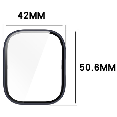 Etui ze szkłem do zegarka Bizon Case Watch Adamo do Xiaomi Redmi Watch 5 Lite, niebieskie