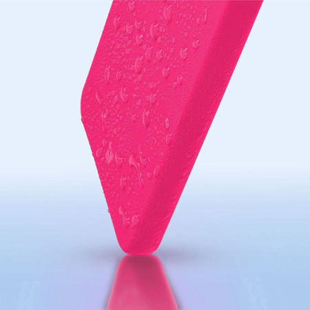 Silikonowe etui Bizon Soft Case do Oppo Reno11 F 5G, neonowo-różowe