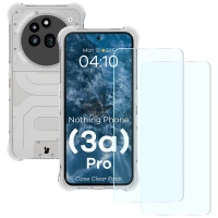 Elastyczne etui + 2x szkło hartowane Bizon Case Clear Pack do Nothing Phone (3a) Pro