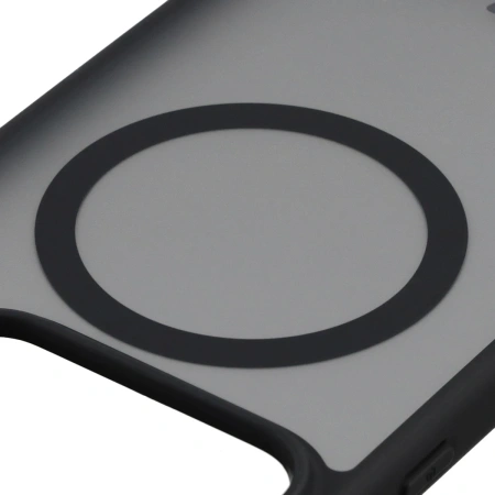 Etui z pierścieniem magnetycznym Bizon Case MatteO do Realme GT 8 Pro, przydymione-czarne