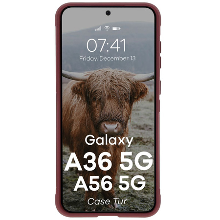 Pancerne etui Bizon Case Tur do Galaxy A36 5G / Galaxy A56 5G, burgundowe