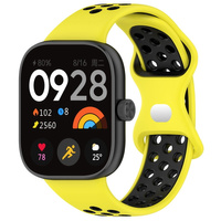Pasek Bizon Strap Watch Octo do Xiaomi Redmi Watch 5/4 / Smart Band 9/8 Pro, żółto-czarny