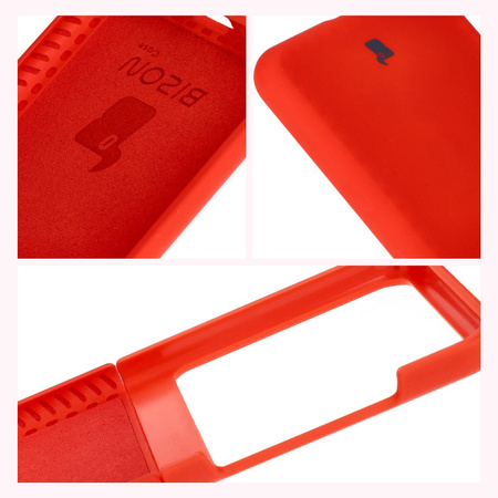 Silikonowe etui Bizon Soft Case do Motorola Razr 50, czerwone