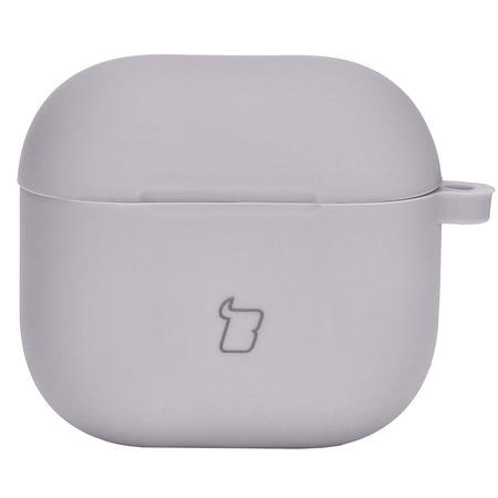 Silikonowe etui z karabińczykiem Bizon Case Headphone Silicone do AirPods 4, jasnofioletowe