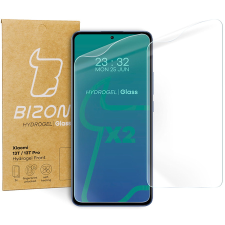 Folia hydrożelowa na ekran Bizon Glass Hydrogel Front Duo do Xiaomi 13T / 13T Pro, 2 sztuki