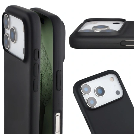 Etui z recyklingu Bizon Case ReLeaf do iPhone 17 Pro, czarne