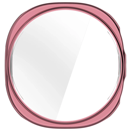 Etui z osłoną ekranu Bizon Case Watch Felipe do Galaxy Watch 8 40 mm, różowe