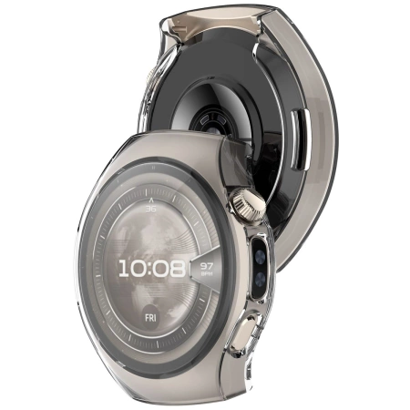 Etui z osłoną ekranu Bizon Case Watch Felipe do Huawei Watch 5 42mm, przeźroczyste